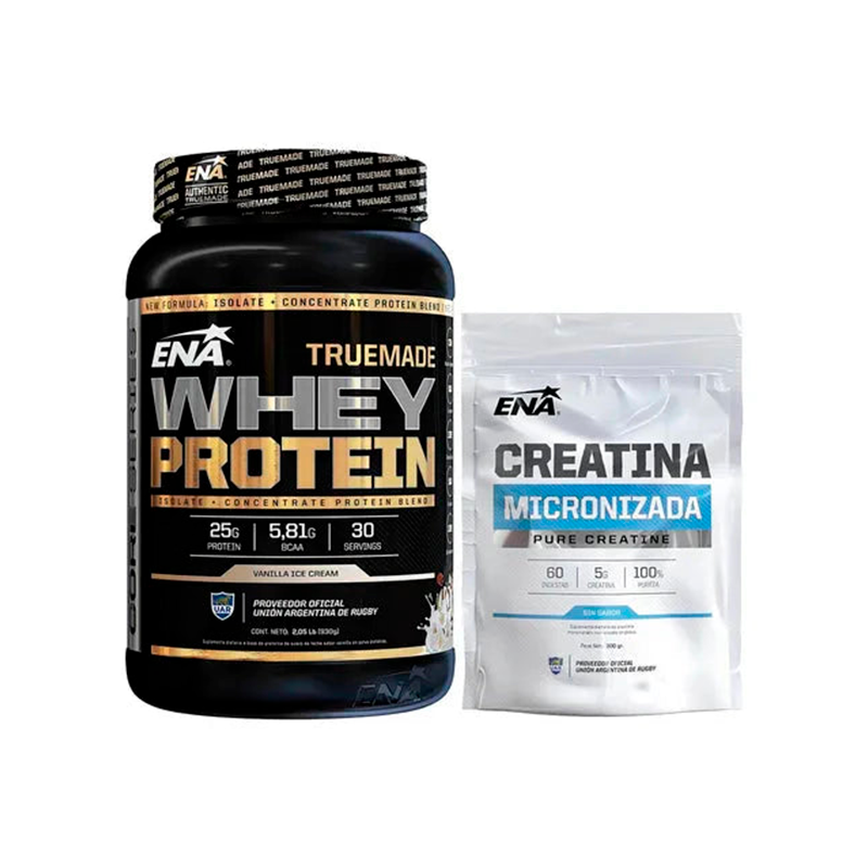 True Made Whey Protein 2lbs + Creatina Micronizada 300g Ena