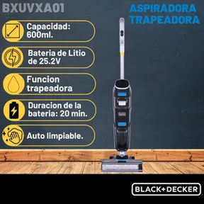 Aspiradora y Trapeadora Black & Decker Inalámbrica Duo Pro Max