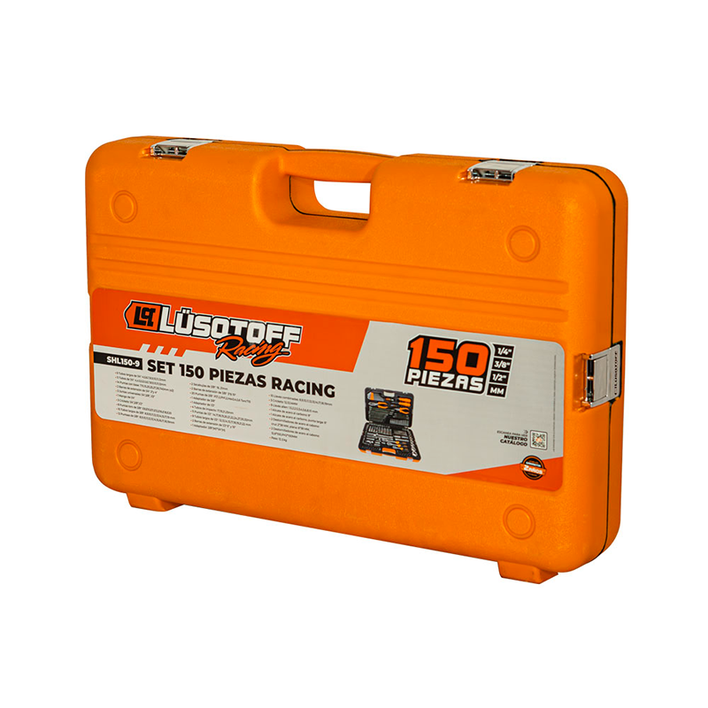 Juego Herramientas Lusqtoff 150pzs Racing Caja Set Tubos Color Naranja