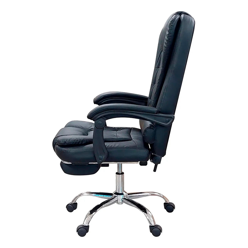 Silla De Oficina Masajeador Presidencial Stephan - Desillas Color Negro