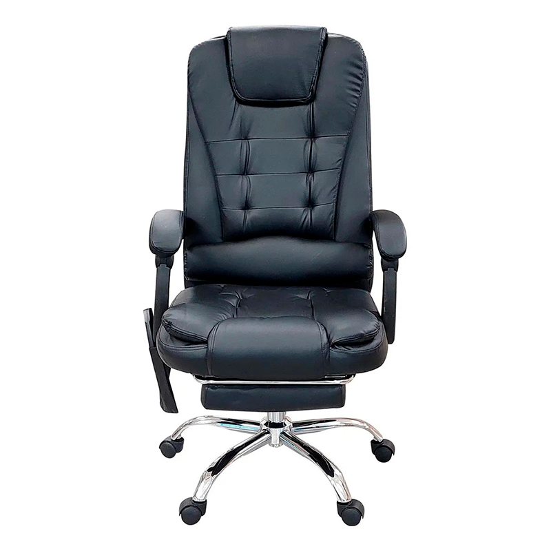 Silla De Oficina Masajeador Presidencial Stephan - Desillas Color Negro
