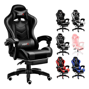Silla Gamer Vidita Gx2000 Ergonómica Presidencial Reclinable Con Reposapiés Videojuego Pc Profesional