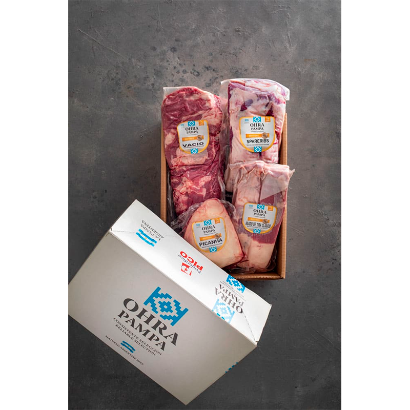 Caja Parrillera Premium 4 Cortes – 4,9 kg: Picaña, Pulpón, Asado y Spareribs