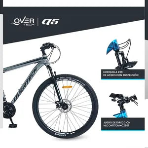Bicicleta Mountain Bike Overtech Q5 R29 Talle M