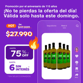 Aceite de Oliva Extra Virgen Laur 1L – Caja x6 Unidades (Cópia)