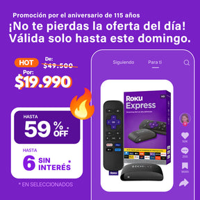 Roku Express 3960 HD dispositivo de streaming con control remoto