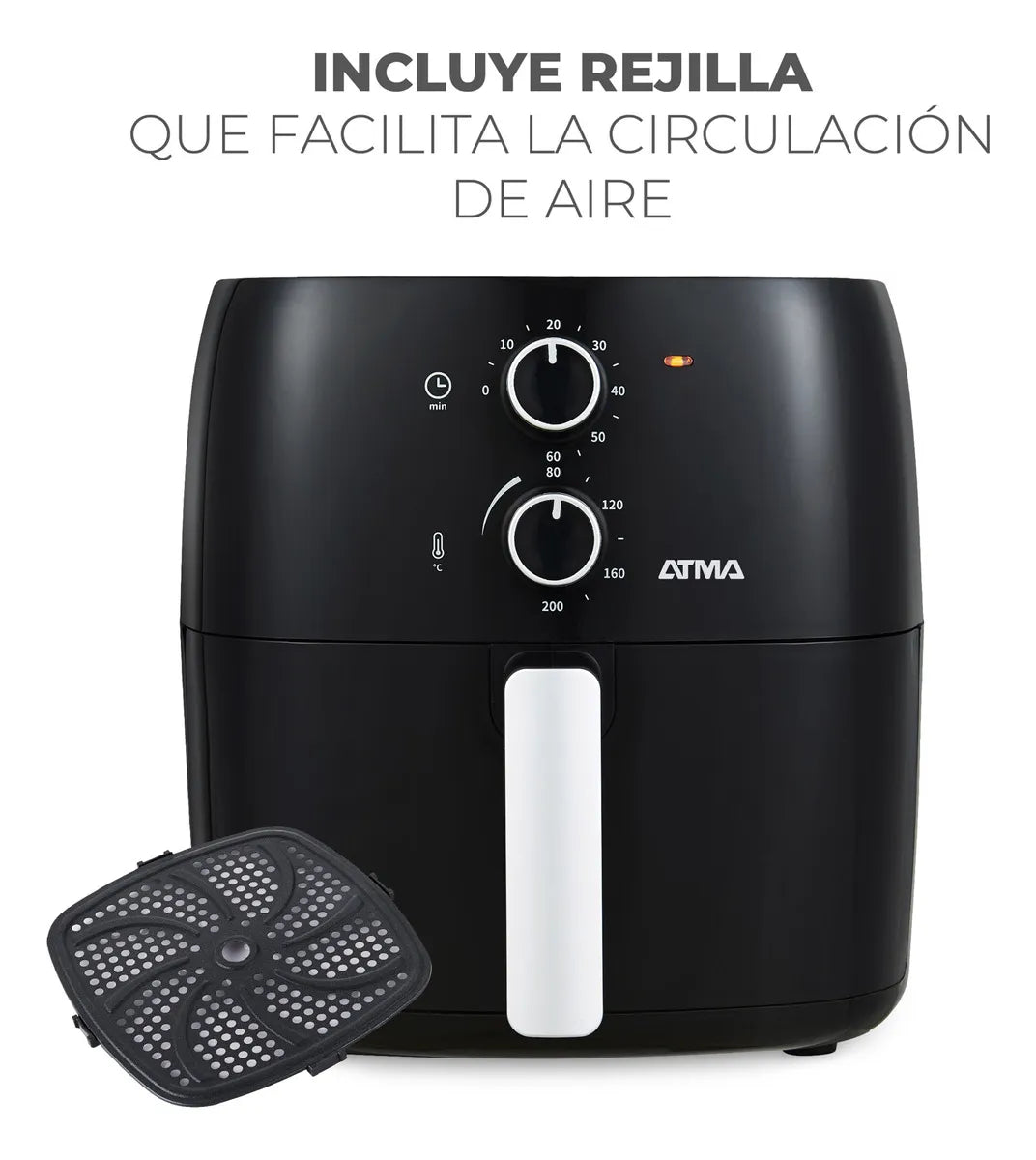 Freidora De Aire Atma Fr60mabp 1300 W 6.5 L Con Temporizador