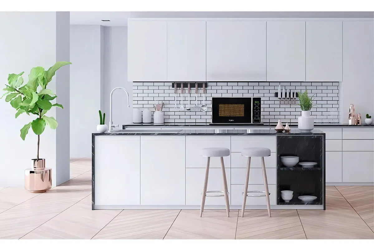 Microondas Whirlpool con Grill 30 Lts – Acero Inoxidable