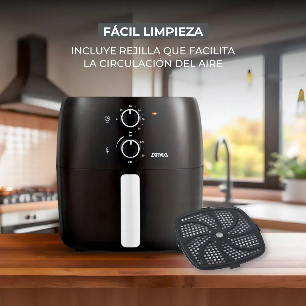 Freidora De Aire Atma Fr60mabp 1300 W 6.5 L Con Temporizador