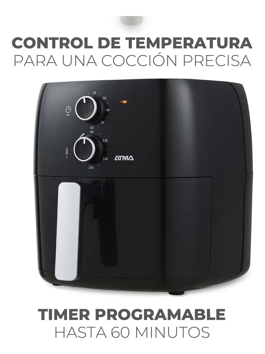 Freidora De Aire Atma Fr60mabp 1300 W 6.5 L Con Temporizador