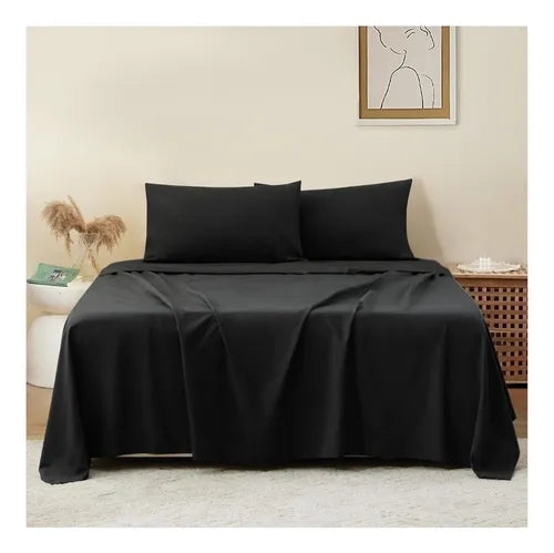 Kit x10 Juegos de Sábanas Ultra Suaves 2 Plazas – Diseño Liso