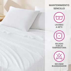 Kit x10 Juegos de Sábanas Ultra Suaves 2 Plazas – Diseño Liso