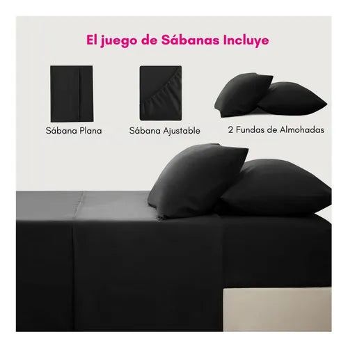 Kit x10 Juegos de Sábanas Ultra Suaves 2 Plazas – Diseño Liso