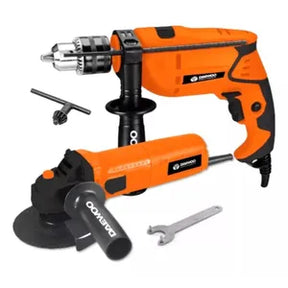 Amoladora Angular + Taladro Percutor Daewoo 750w Combo Pack