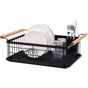 Escurre Platos Cocina Acero Pintado Hogar Actual Negro