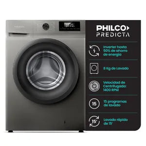 Lavarropas Philco Predicta Inverter PHLF8014PI2 8 Kg 1400 RPM
