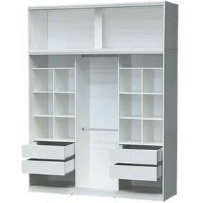 Placard Ropero Vestidor Puertas Corredizas con Baulera 180 x 235